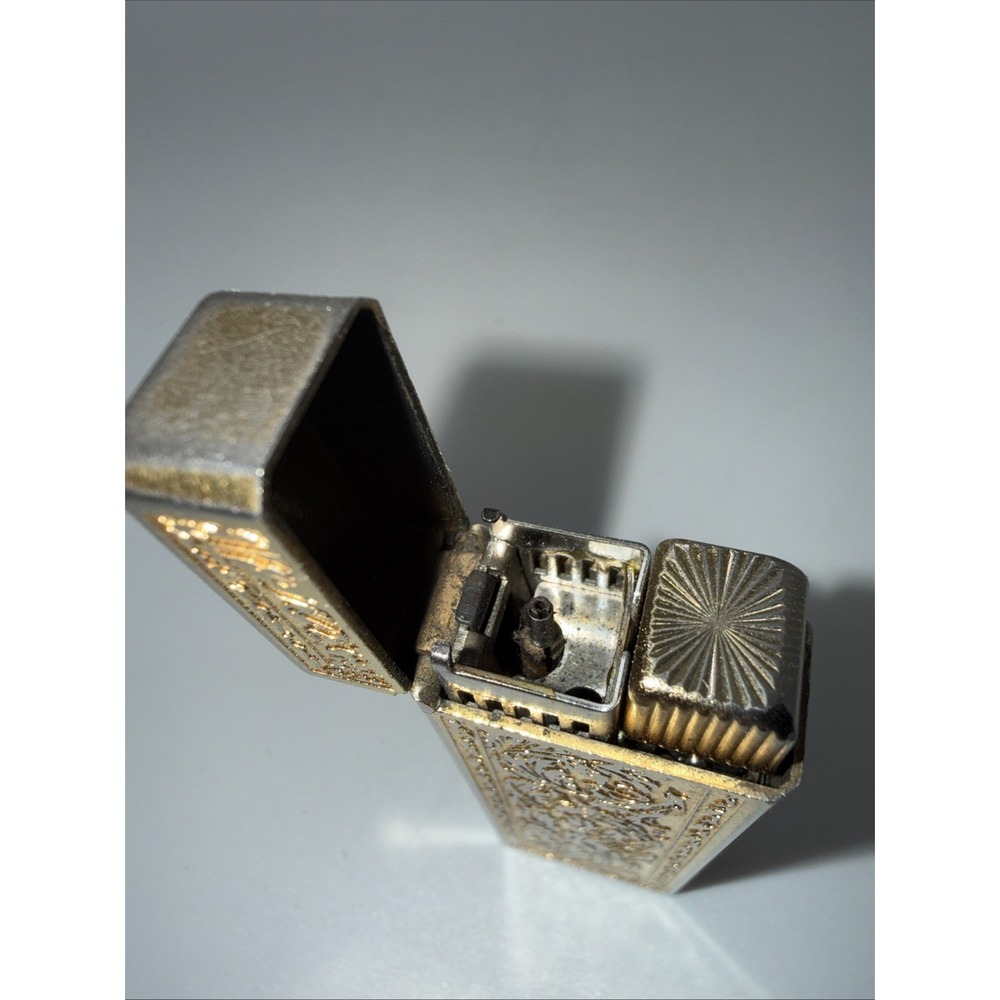 Vintage Colibri  Gold-Tone Lighter Made In Japan Has Engraving A21 - Picture 3 of 6